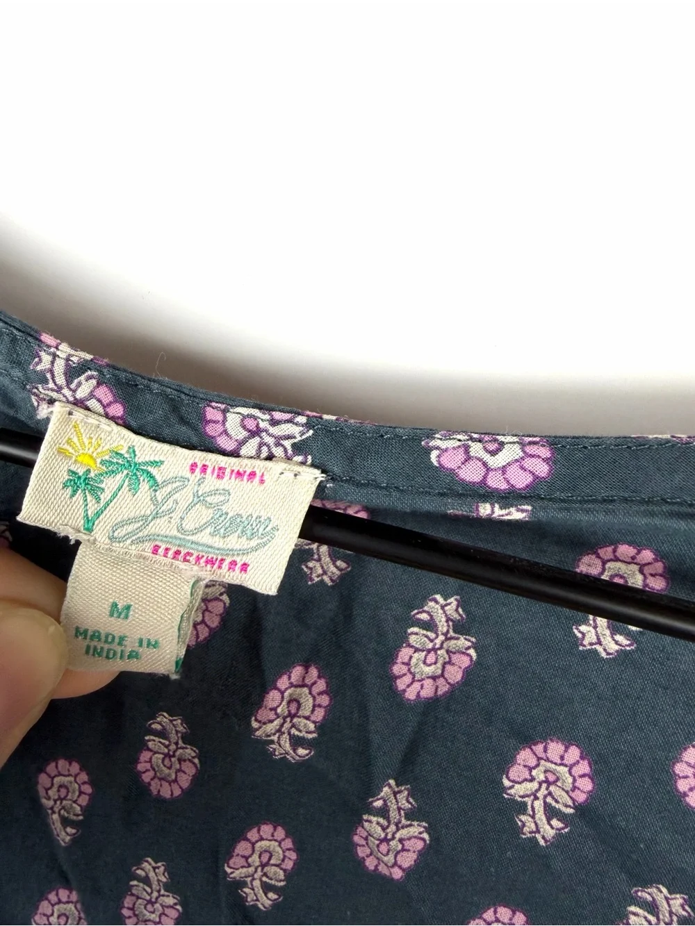 J. Crew Button Beachwear Floral Medallion Dress Cotton Sustainable - Size M
